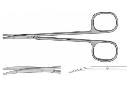 РЕГНЕЛЛ НОЖИЦІ З КВАДР. РУЧК. ВИГНУТІ 150MM